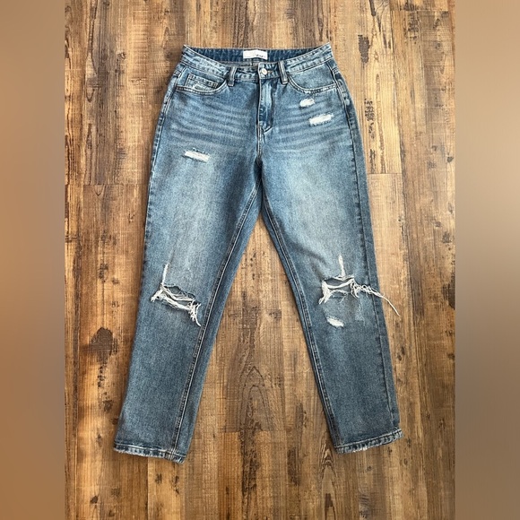 VERVET BY FLYING MONKEY Blue Boyfriend Jeans - Picture 1 of 3